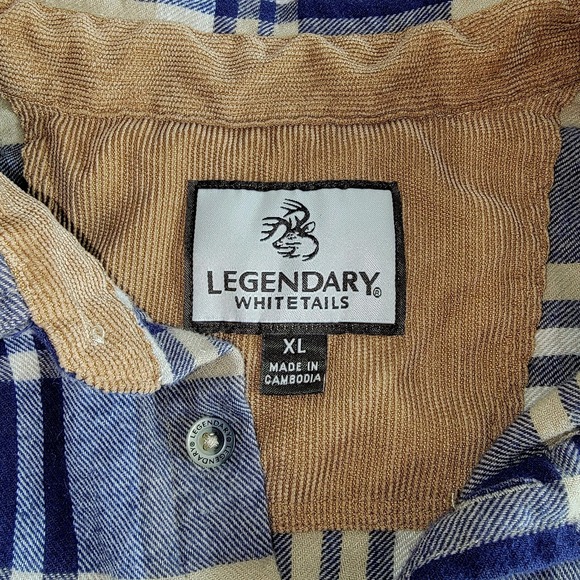 NWOT Legendary‎ Whitetails Men's Buck Camp Flannel Shirt XL - Picture 3 of 9